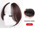 Aplique Franja Lateral e Frontal - Castanho Médio