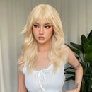 Peruca Wig 60cm | Cabelo Natural Feito a Mão - Loiro Médio / 60cm