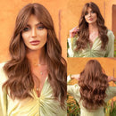 Peruca Wig 60cm | Cabelo Natural Feito a Mão - Castanho Claro / 60cm