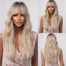 Peruca Wig 60cm | Cabelo Natural Feito a Mão - Loiro Pérola / 60cm