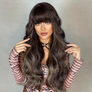 Peruca Wig 60cm | Cabelo Natural Feito a Mão - Morena Iluminada / 60cm
