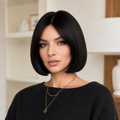 Topo de Cabelo Médio 25 cm - Preto / 25 cm